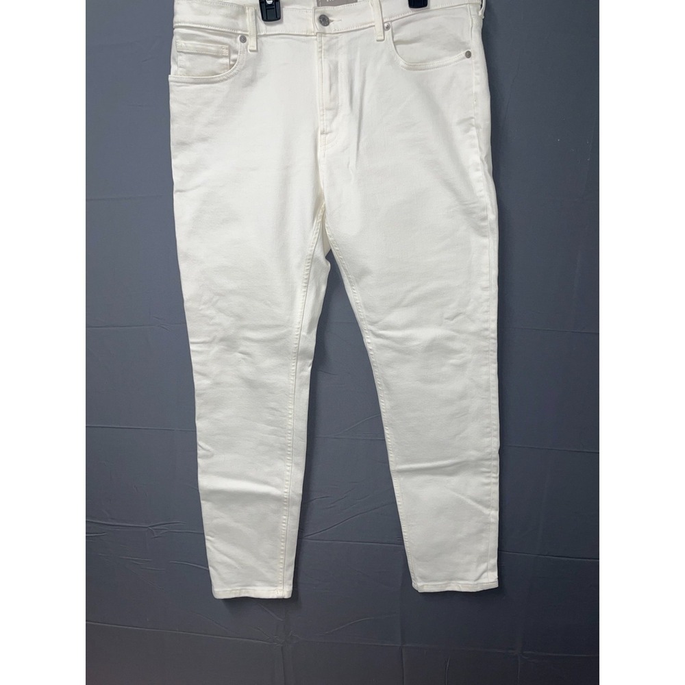 Everlane Skinny Jeans Womens 32R White Denim Cotton Stretch Light Wash Mid Rise